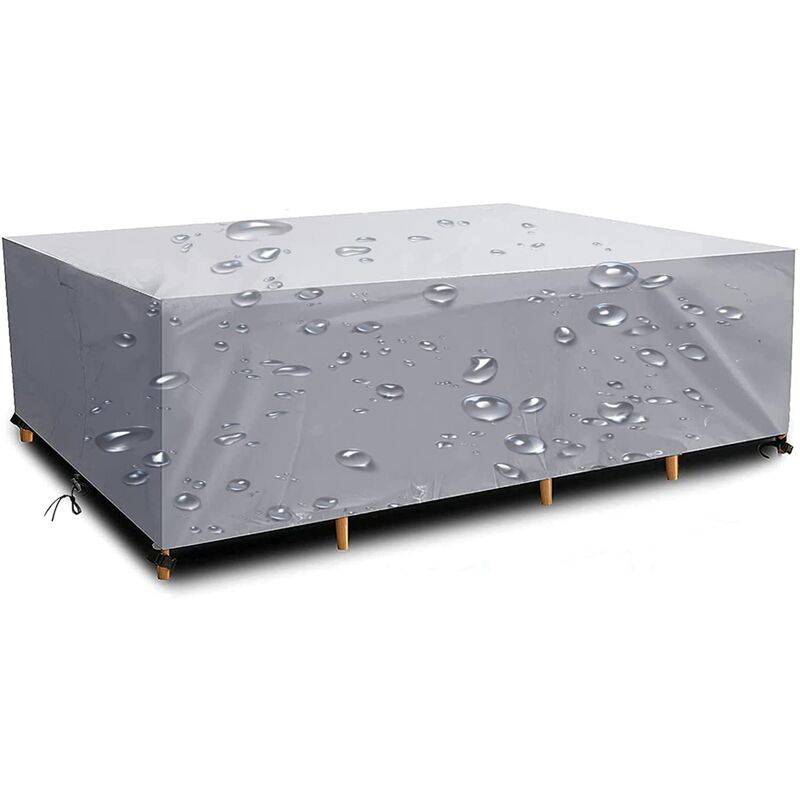 IntiMeg - Housse Salon de Jardin 420D Oxford Tissu Housse de Protection pour Mobilier Housse de Table de Jardin Imperméable Bâche de Protection avec C IntiMeg - Image 1