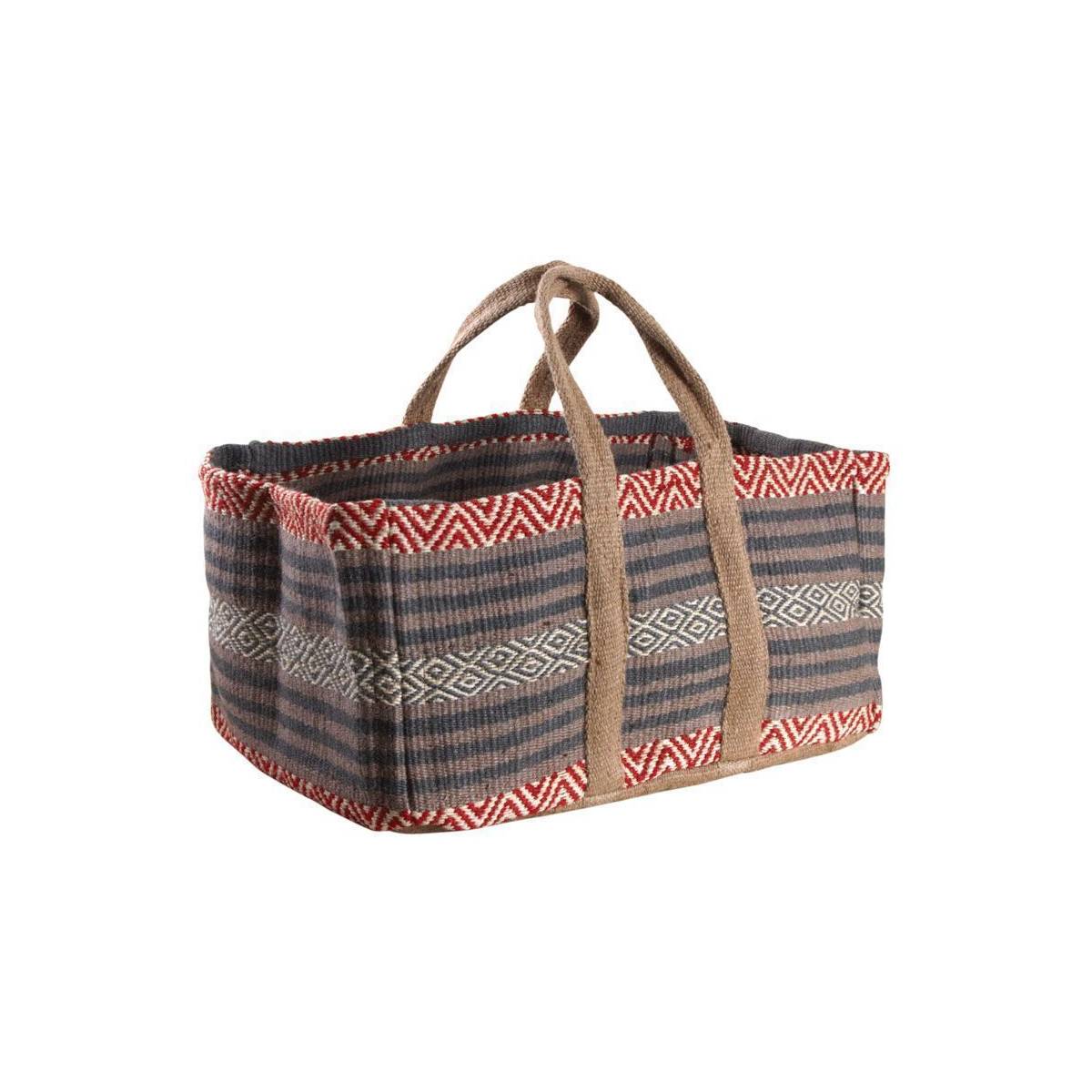 Aubry Gaspard - Sac à bûches en toile de jute épaisse Pampa - Image 1