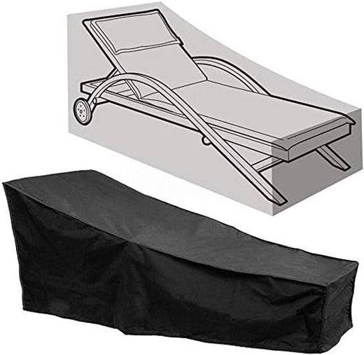 IntiMeg - Housse de protection d'extérieur,Housse pour Chaise Longue Jardin Tissu Oxford 420D,208x76x79x41cm,noir IntiMeg - Image 1