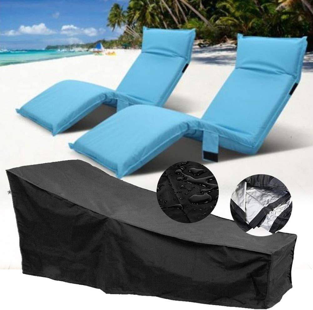 IntiMeg - Housse de protection d'extérieur,Housse pour Chaise Longue Jardin Tissu Oxford 420D,208x76x79x41cm,noir IntiMeg - Image 7