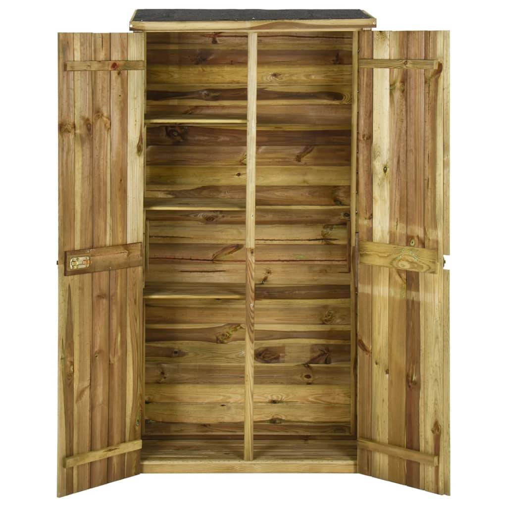 Abri à outils pour jardin Pin 85 x 48 x 177 cm marron - Image 3