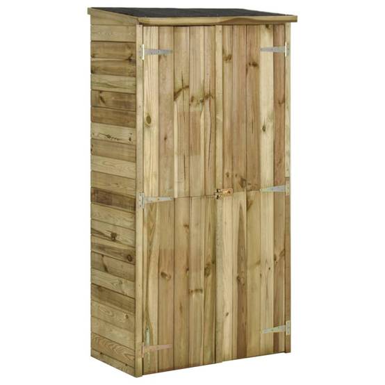 Abri à outils pour jardin Pin 85 x 48 x 177 cm marron - Image 1