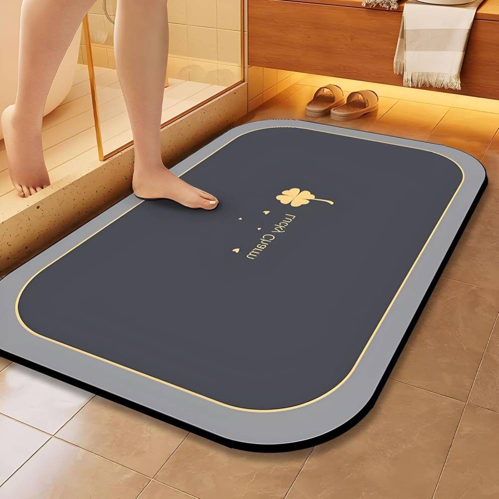 Tapis de bain pierre de diatomite 60x90 cm - Super absorbant et antidérapant - Living123 - Image 1
