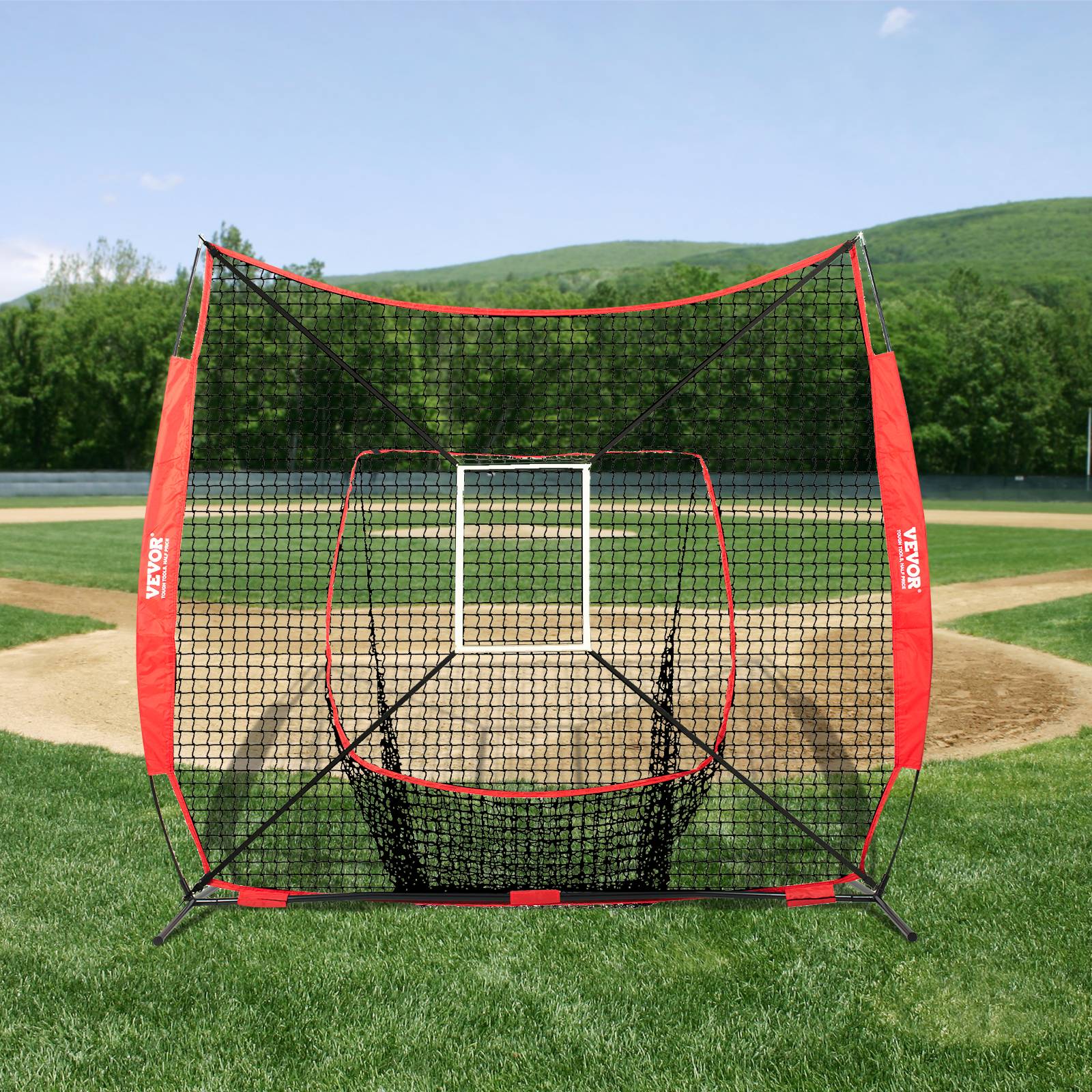 Vevor - VEVOR Filet entraînement baseball 244x211 cm, 12 balles, tee, collecteur. - Image 8