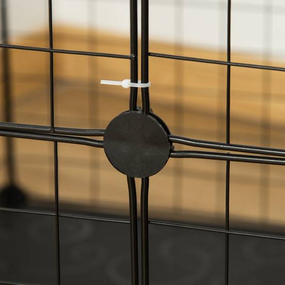 Cage Modulaire 3 Niveaux Métal Rongeurs Lapins Rampes Incluses 70x70x105cm Noir - ComfortXL Outdoor Living - Image 10