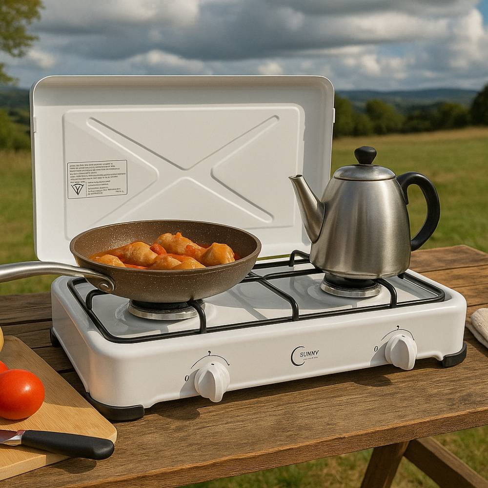 Cuisinière à gaz extérieure, cuisinière de Camping Portable Camping en
