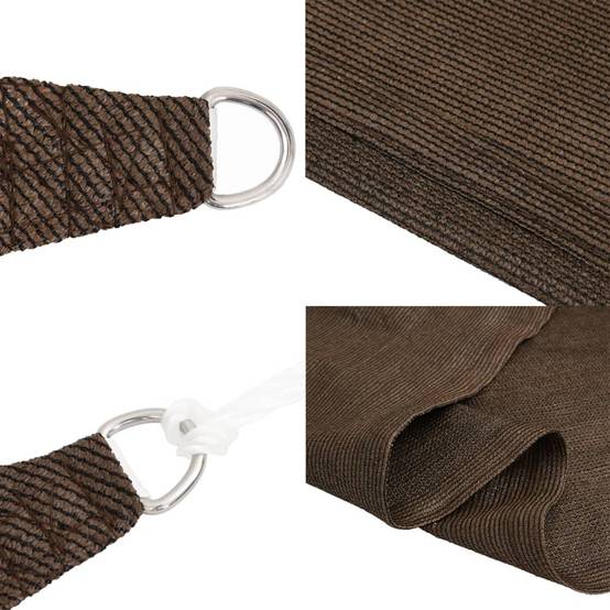 Voile d'ombrage PEHD Marron 2,5 x 4,5 m - PANGIVO - Image 6