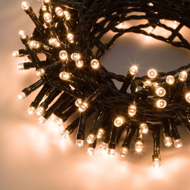 Lotti - Guirlande lumineuse 5M 100 LED blanc chaud 8 modes Timer câble vert 24V IP44 Lotti - Image 4