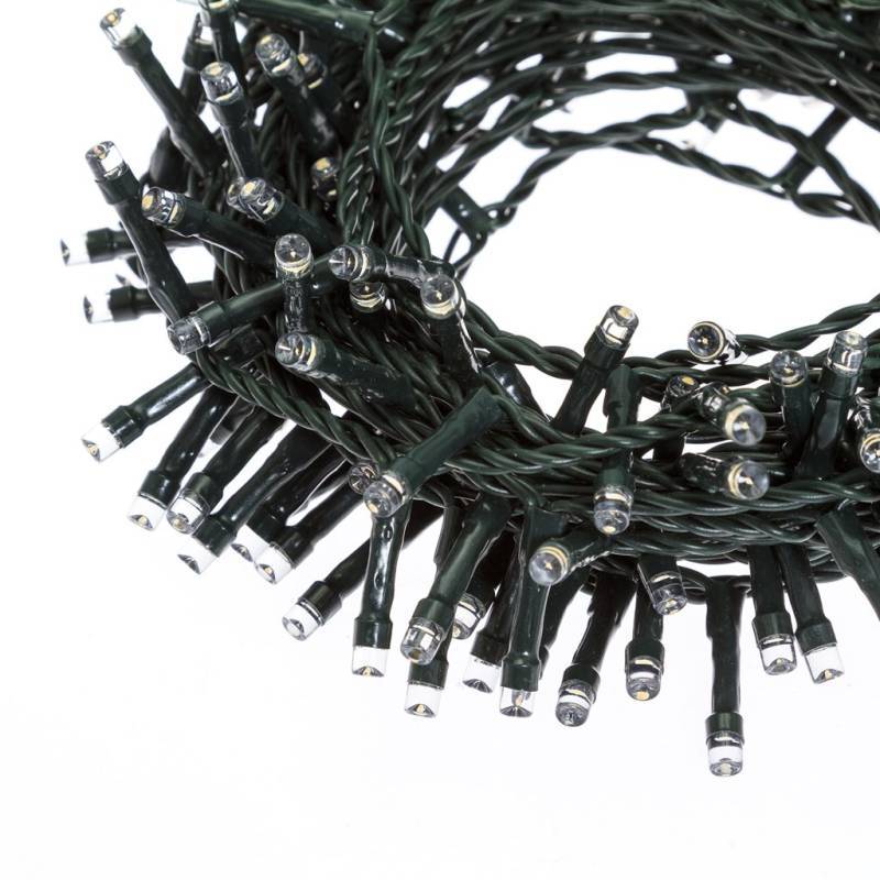 Lotti - Guirlande lumineuse 5M 100 LED blanc chaud 8 modes Timer câble vert 24V IP44 Lotti - Image 5