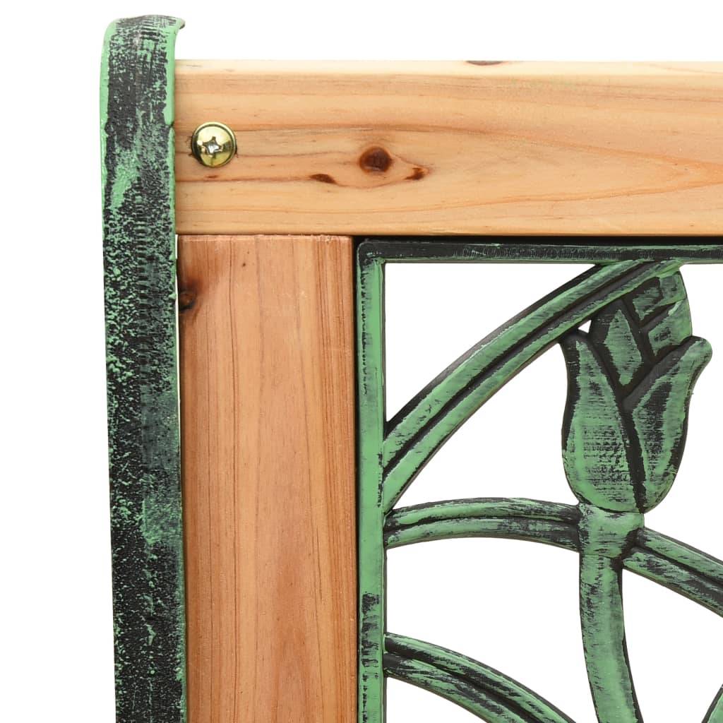 PANGIVO - Banc de jardin bois et fonte naturel 122 x 54 x 73 cm, Poids:12.8kg - PANGIVO - Image 5