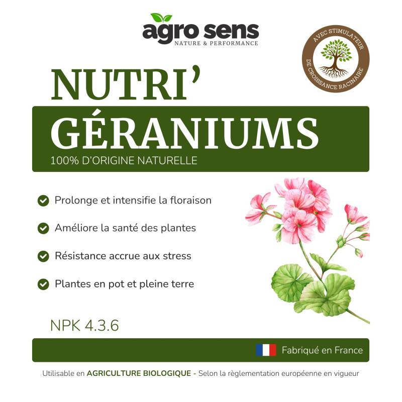 Nutri Géraniums - Engrais liquide pour géraniums - 1 litre (500 litres de préparation) - Image 4