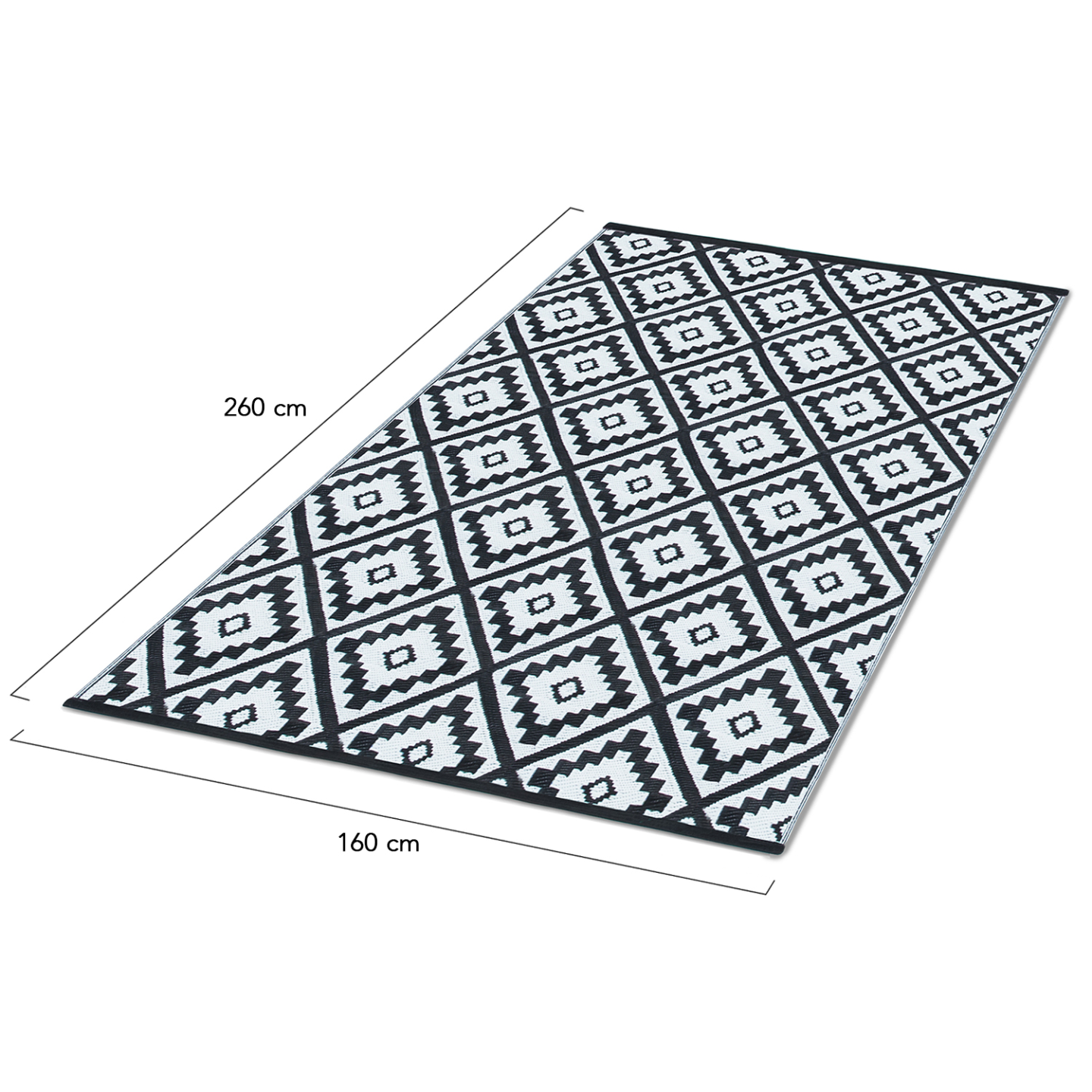 Tapis extérieur BAHAMAS noir 160 x 260 CM - Image 5