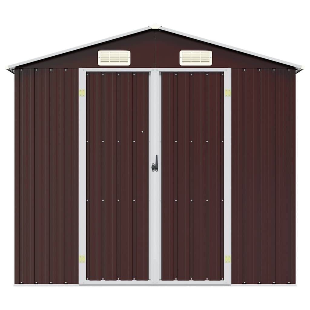 Vidaxl - Abri de jardin Marron 205x129x183 cm Métal galvanisé vidaXL 46300 - Image 5