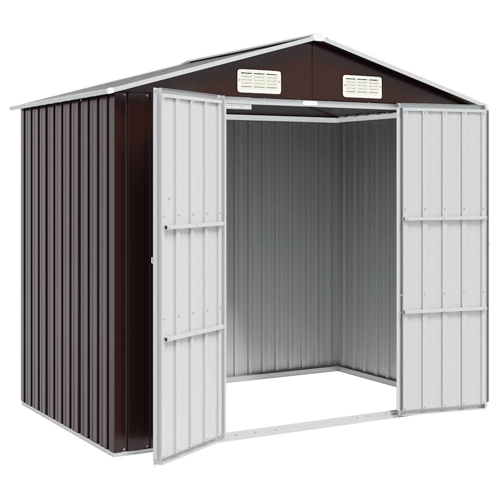 Vidaxl - Abri de jardin Marron 205x129x183 cm Métal galvanisé vidaXL 46300 - Image 9