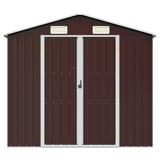 Vidaxl - Abri de jardin Marron 205x129x183 cm Métal galvanisé vidaXL 46300 - Image 10