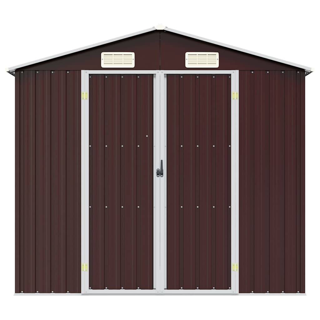 Vidaxl - Abri de jardin Marron 205x129x183 cm Métal galvanisé vidaXL 46300 - Image 10