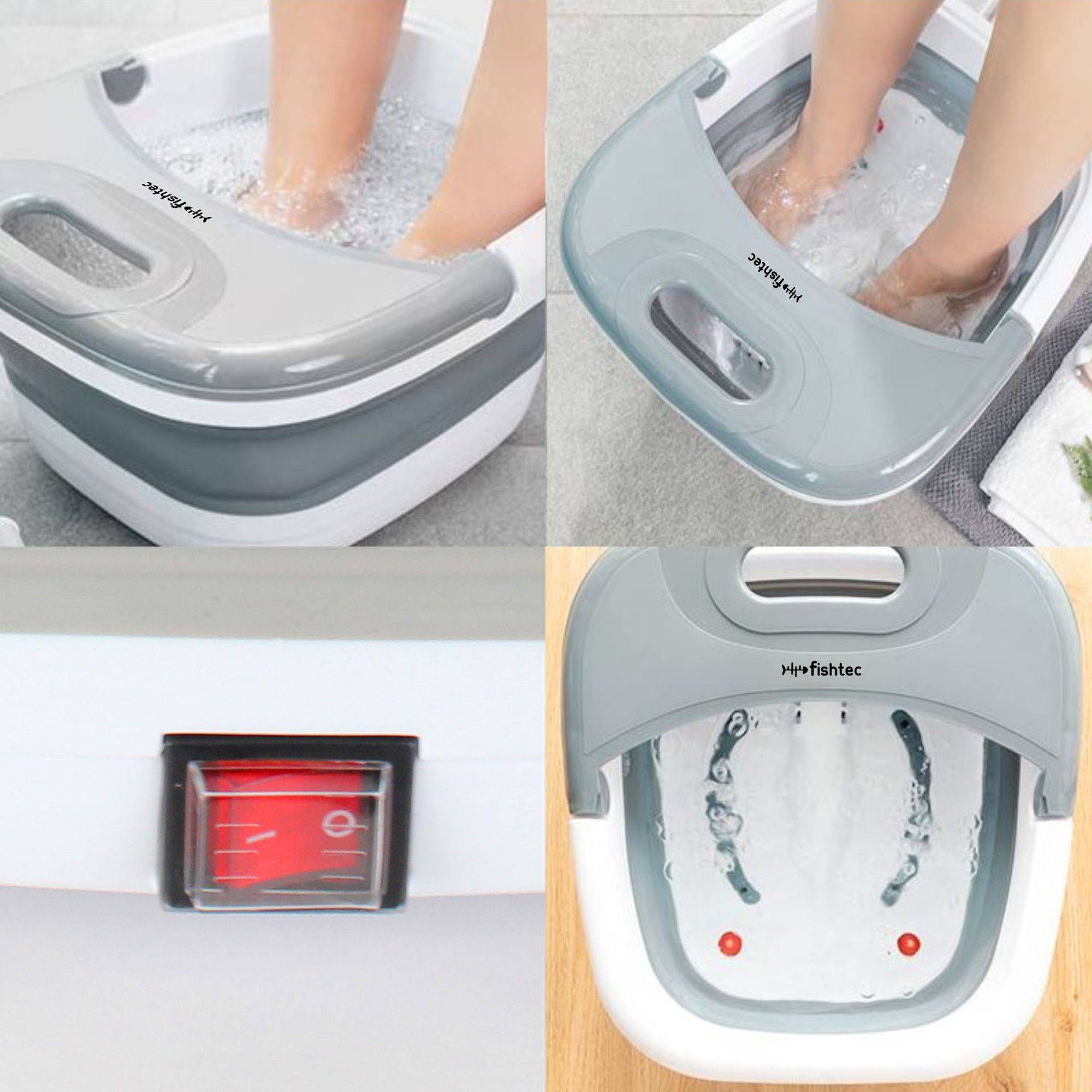 FISHTEC - Bain de Pieds Pliable - Thalasso Relaxante - Massage Bulles et Vibrations - Fonction Chaleur - Idéal Détente - Image 7