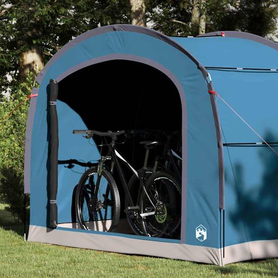 Abri de Rangement Vélo Imperméable en Polyester Design Moderne pour Jardin Bleu 268x240x191 cm – ComfortXL Outdoor Living - Image 3