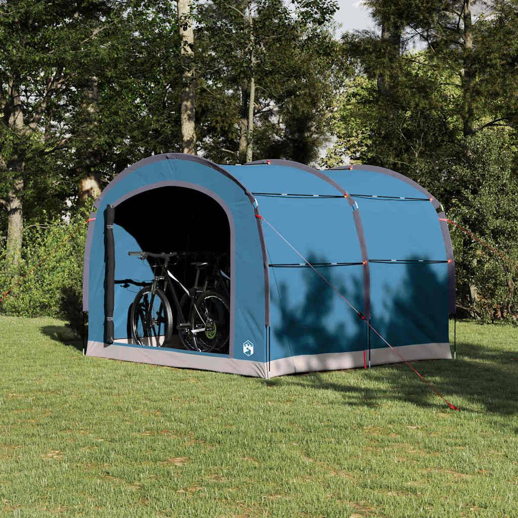 Abri de Rangement Vélo Imperméable en Polyester Design Moderne pour Jardin Bleu 268x240x191 cm – ComfortXL Outdoor Living - Image 1