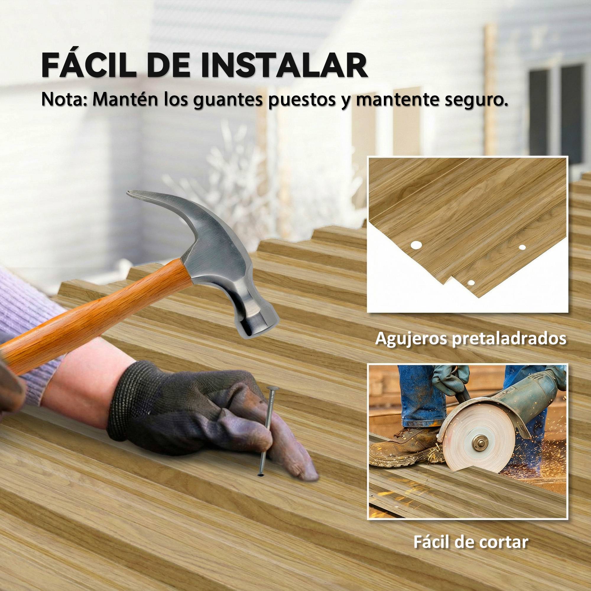 Lot 12 panneaux toit acier galvanisé 7m² abri outils remise 129x45cm bois naturel - Image 7