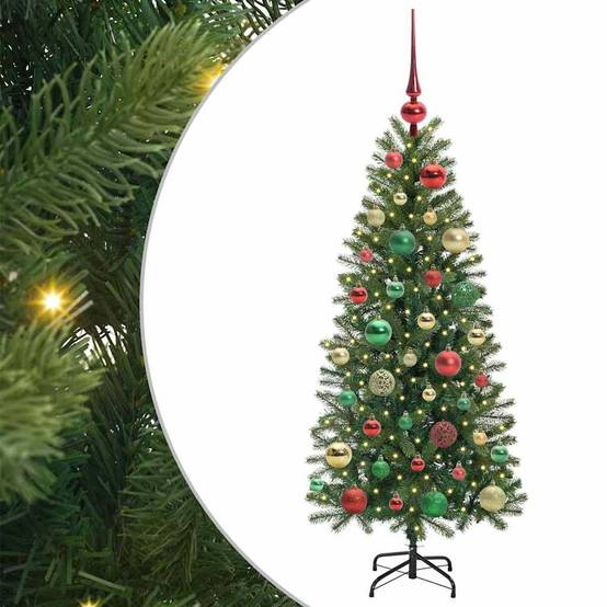 Sapin de Noël | Arbre de Noël artificiel avec 150 LED Vert 120 cm PE et PVC Maison Chic - Image 1