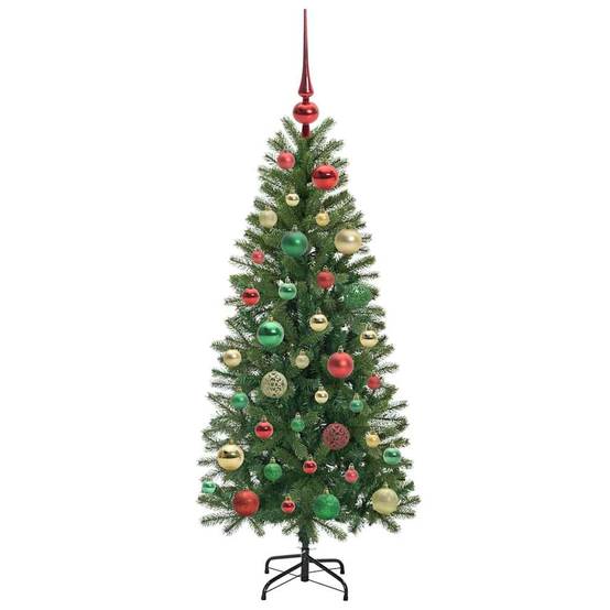 Sapin de Noël | Arbre de Noël artificiel avec 150 LED Vert 120 cm PE et PVC Maison Chic - Image 6