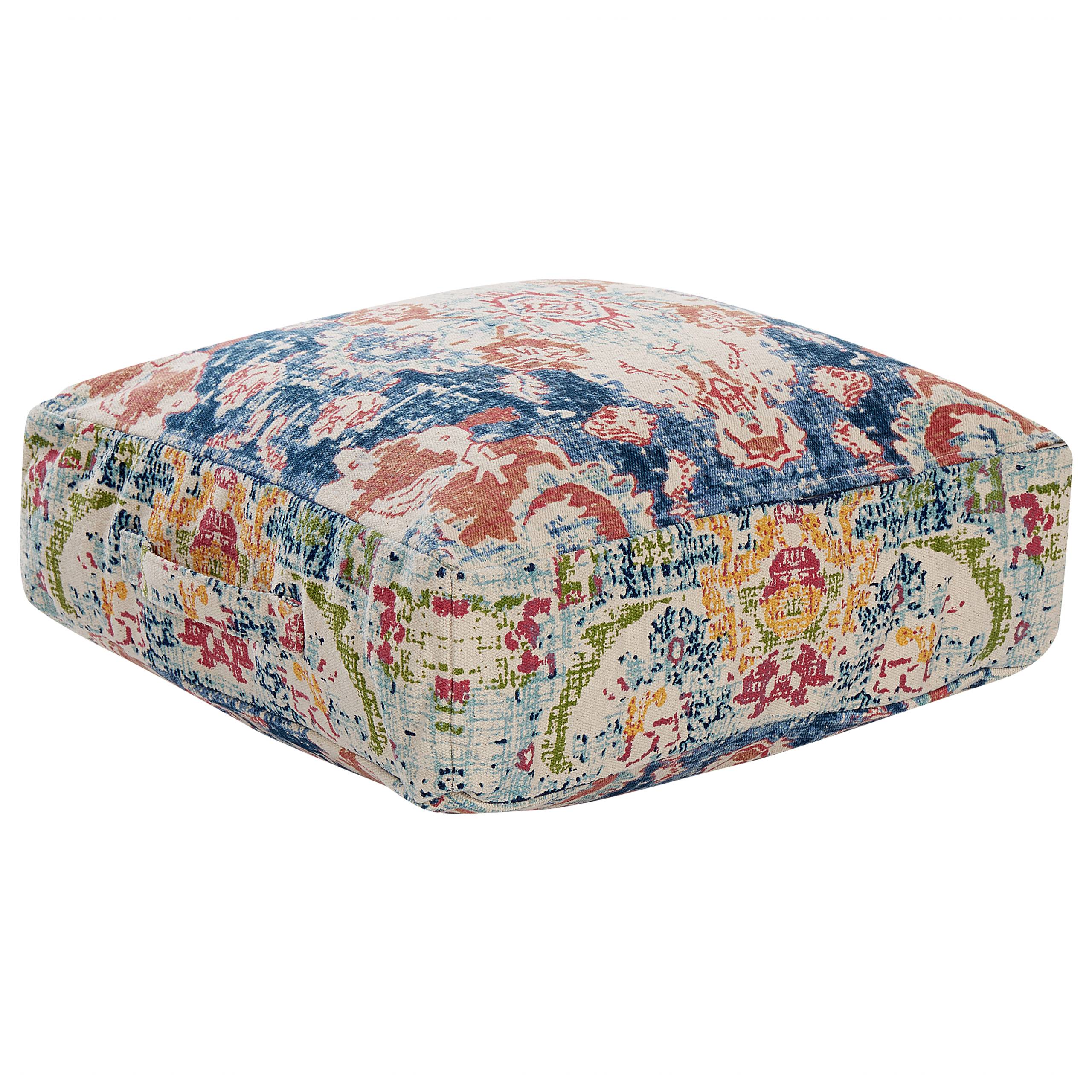 Beliani - Coussin de sol Coton Multicolore OUED - 50x50x20- Beliani - Image 2