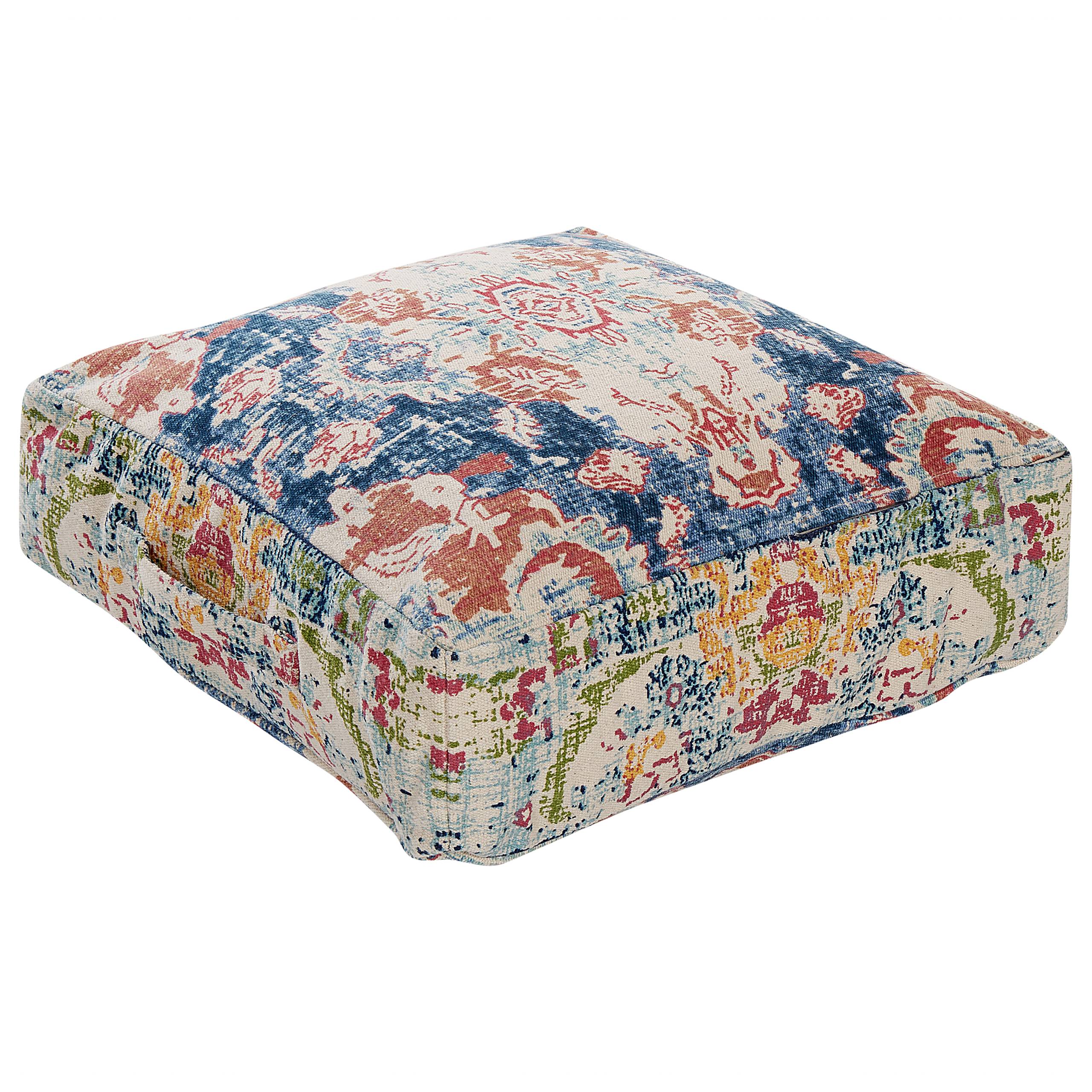 Beliani - Coussin de sol Coton Multicolore OUED - 50x50x20- Beliani - Image 5