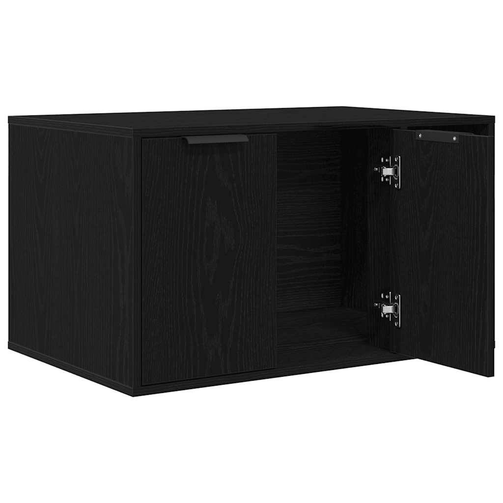 Grand meuble cache-litière pour chat en bois Table d'appoint Chêne Noir 80cm – ComfortXL Pet Living - Image 5