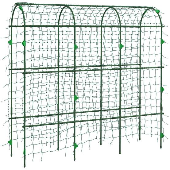 Spalier de Culture Acier pour Potager Support Plantes Grimpantes Vert 182x183cm - ComfortXL Outdoor Living - Image 2