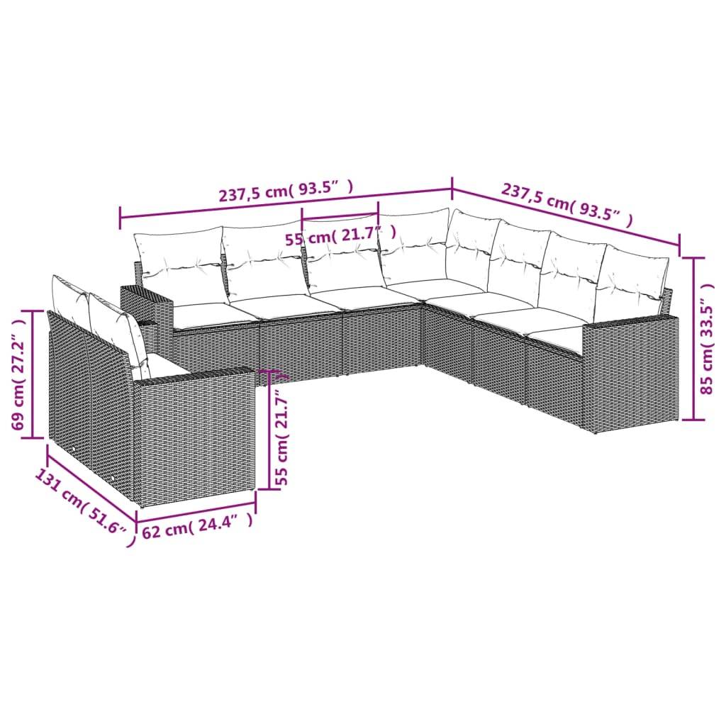 ComfortXL - Salon de jardin bas 9 places Résine Tressée Marron avec Rangement pour Jardin et Terrasse – ComfortXL Outdoor Living - Image 3