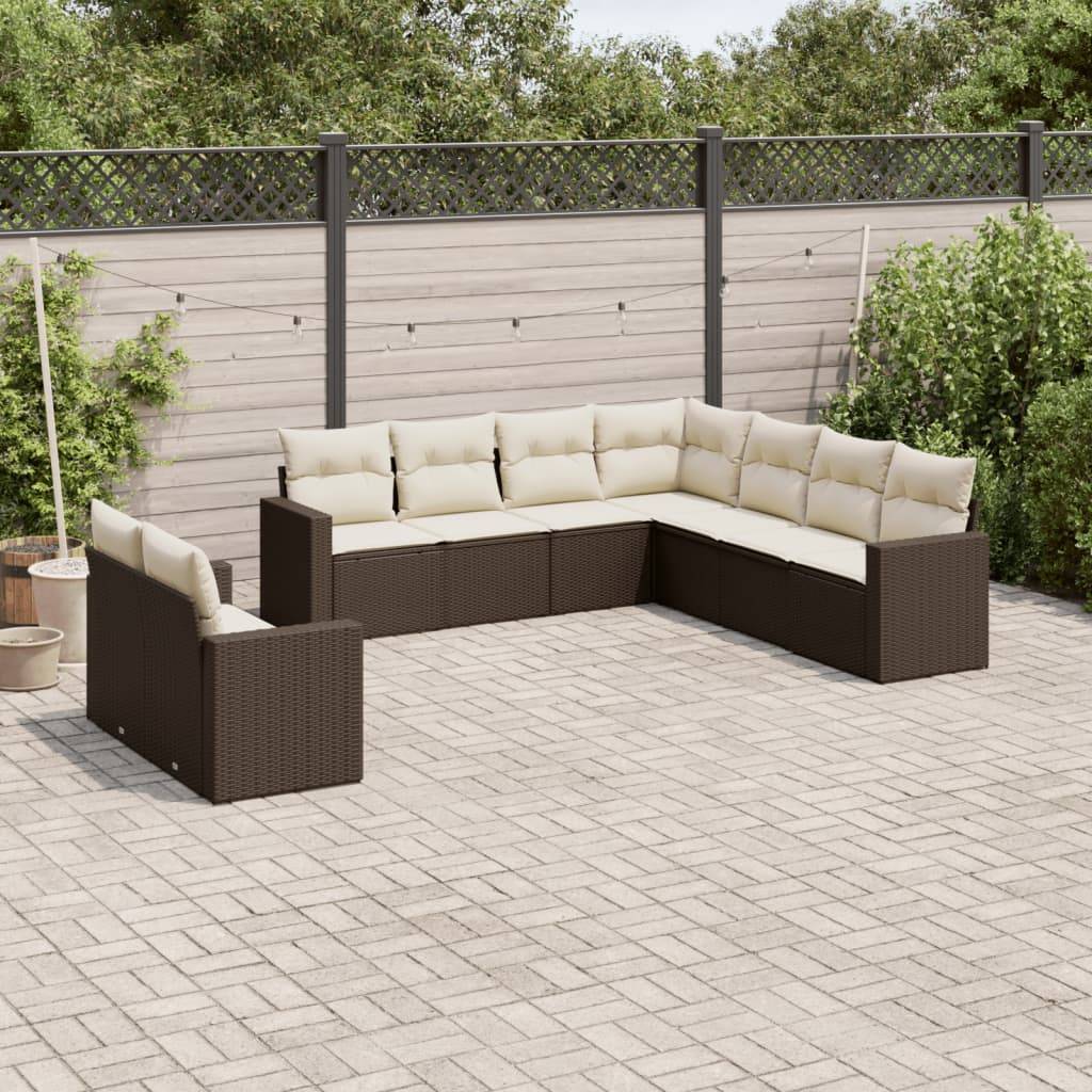 ComfortXL - Salon de jardin bas 9 places Résine Tressée Marron avec Rangement pour Jardin et Terrasse – ComfortXL Outdoor Living - Image 1