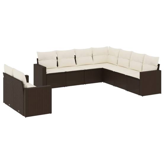 ComfortXL - Salon de jardin bas 9 places Résine Tressée Marron avec Rangement pour Jardin et Terrasse – ComfortXL Outdoor Living - Image 2