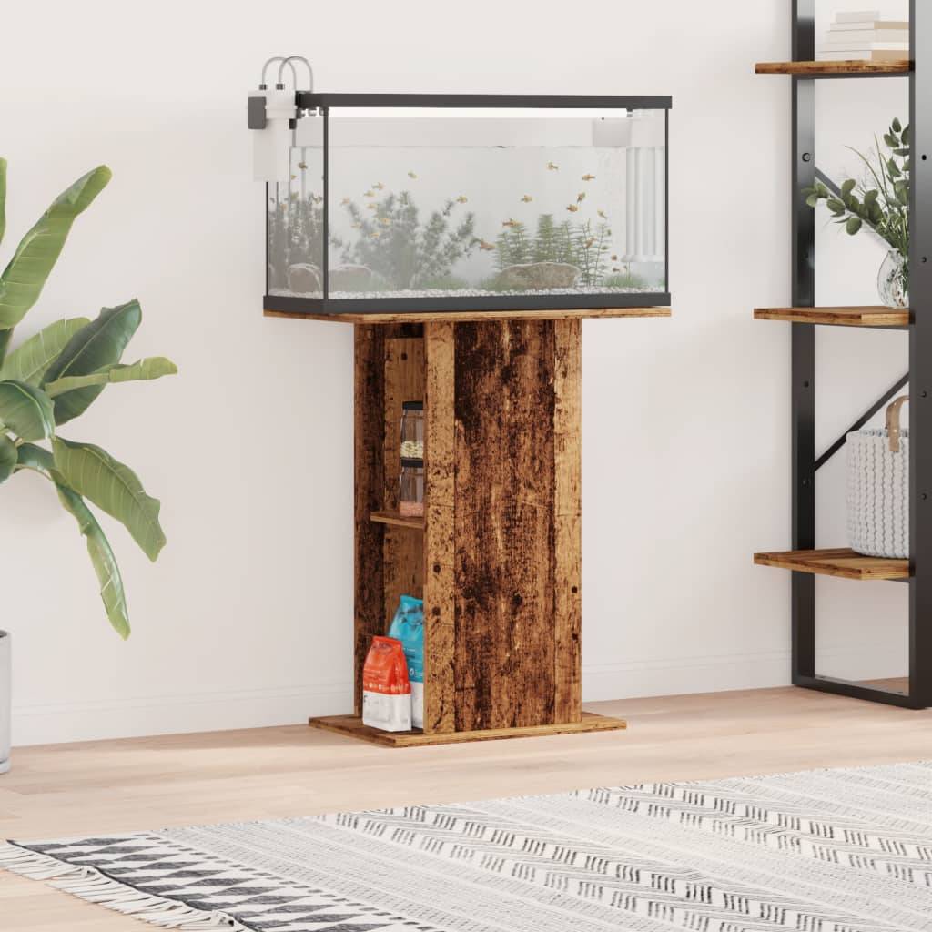 Support d'aquarium Bois d'Ingénierie compact avec Étagères Ouvertes 36x60,5x72,5 cm - ComfortXL Outdoor Living - Image 1