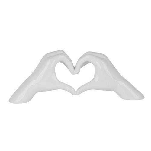 Sculpture Mains Coeur finition Blanc Collection INITIAL MAGNETICLAND - Image 2