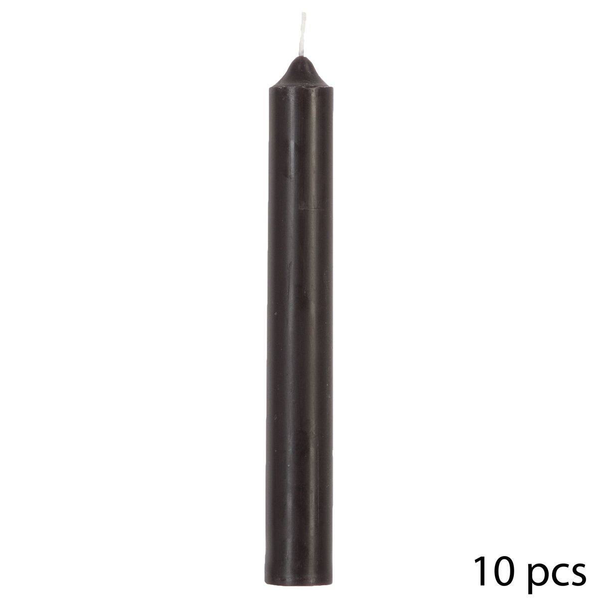 Atmosphera - Lot de 10 Bougies Bâtons Noires H 16 cm - Image 2