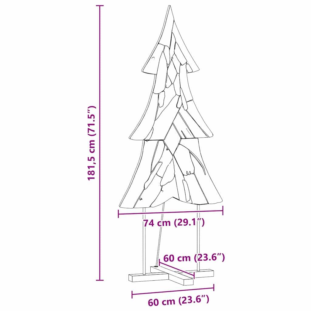 Arbre de Noël design en bois de teck massif pour décoration intérieure 180 cm – ComfortXL Outdoor Living - Image 10