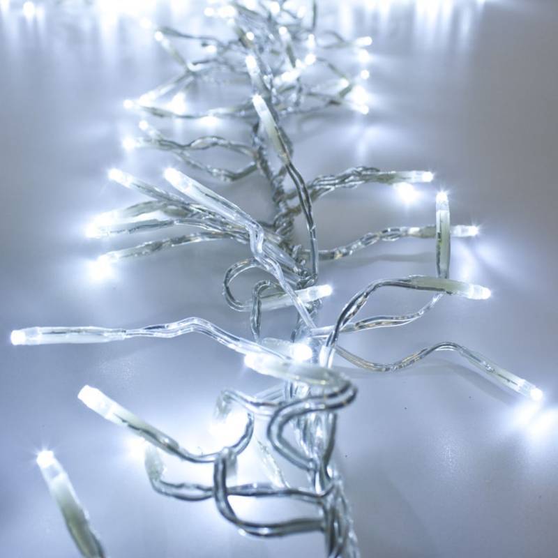 Lotti - Guirlande Boa 11,5M 1100 microLED blanc froid 8 modes câble transparent Lotti - Image 1