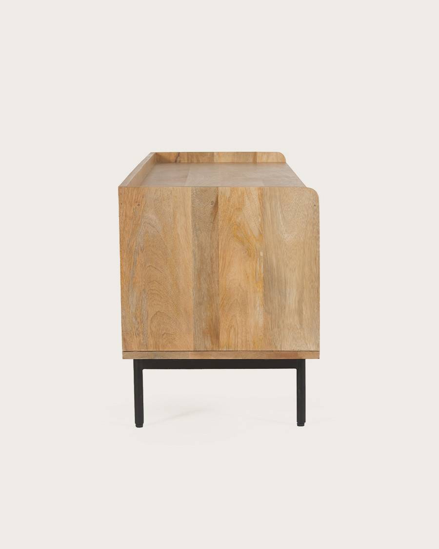 Kali - Meuble en manguier et cannage 140 cm - UNIQKA - Image 5