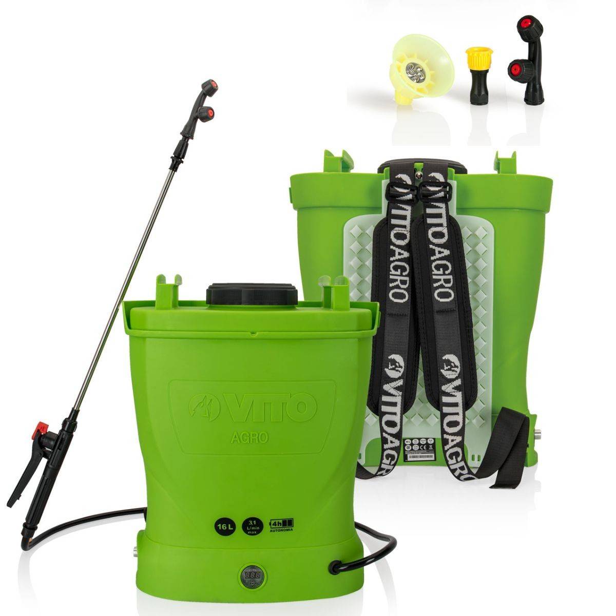 Pulvérisateur de Jardin 16L à Batterie VITO - Pulvérisateur Electrique 6 bars - Buses, Chargeur et Lance Télescopique Inclus - Image 1