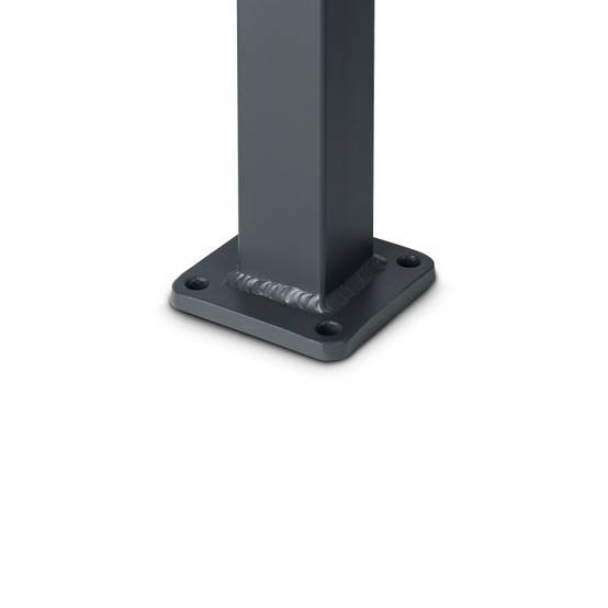 Poteau aluminium tradition style ferronnerie sur platine avec chapeau H 86.5 cm Gris - Easy Clôture - Image 4