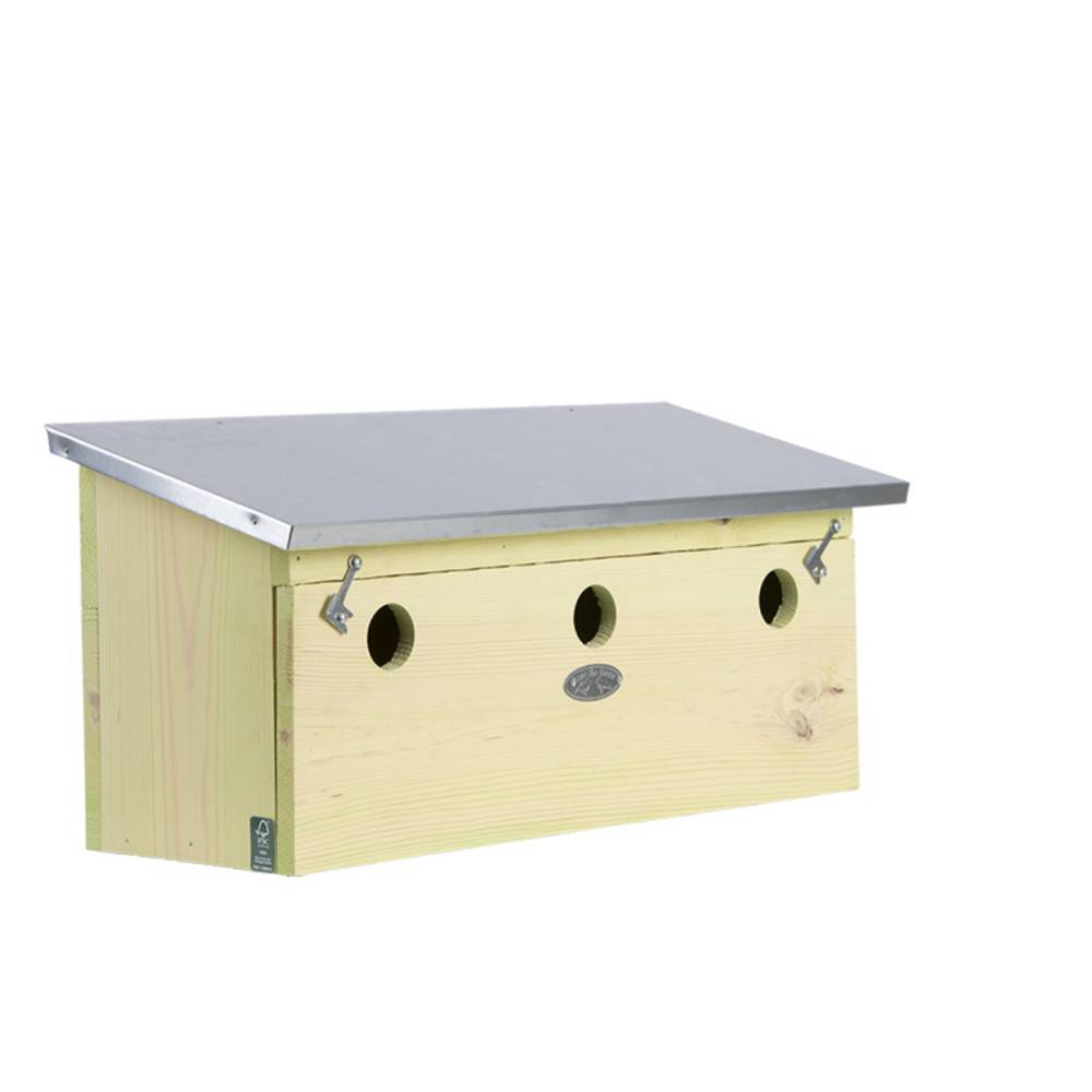 animallparadise - Appartement pour moineaux, horizontal, en bois pin, zinc, pour oiseaux. - Image 9