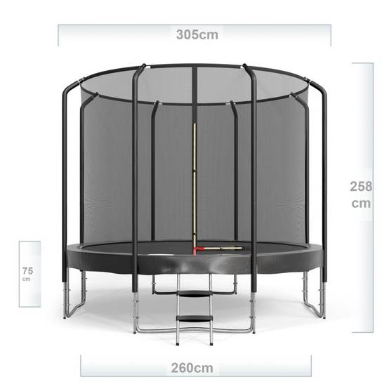 Trampoline Semi-Pro Jump4fun 10FT-305cm Noir JUMP4FUN - Image 3