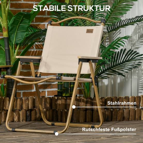 Lot 2 Chaises Camping Acier Oxford Pliables Plage Pêche Légères 54x59x78cm Kaki - ComfortXL Outdoor Living - Image 9