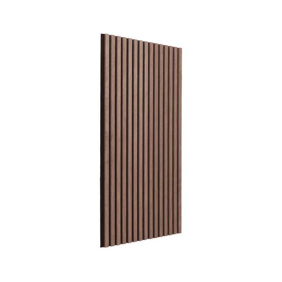 sweeek - Set de 4 panneaux muraux acoustiques décoratifs en feutrine et MDF noyer 60x120cm - Kyoto | sweeek - Image 2