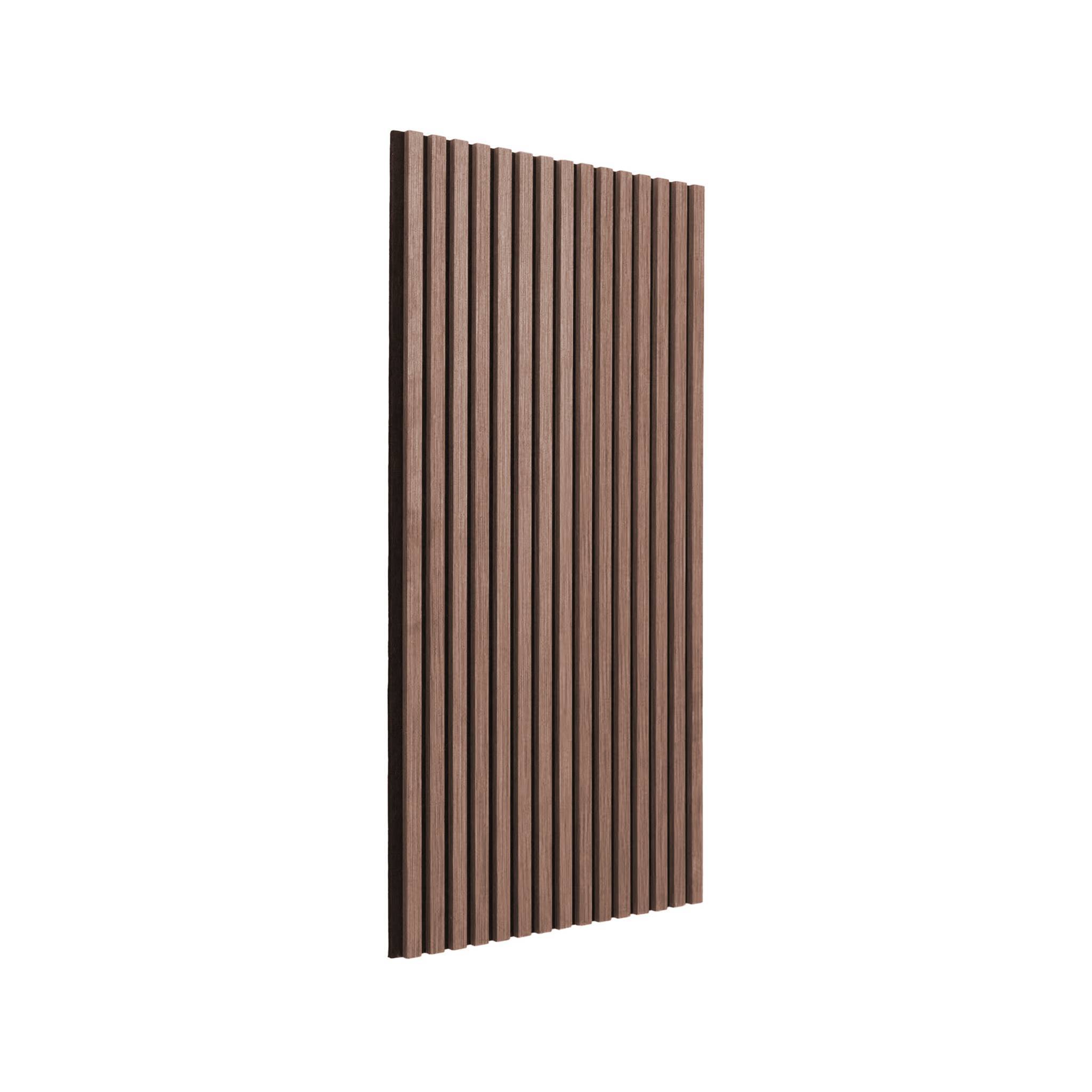 sweeek - Set de 4 panneaux muraux acoustiques décoratifs en feutrine et MDF noyer 60x120cm - Kyoto | sweeek - Image 2