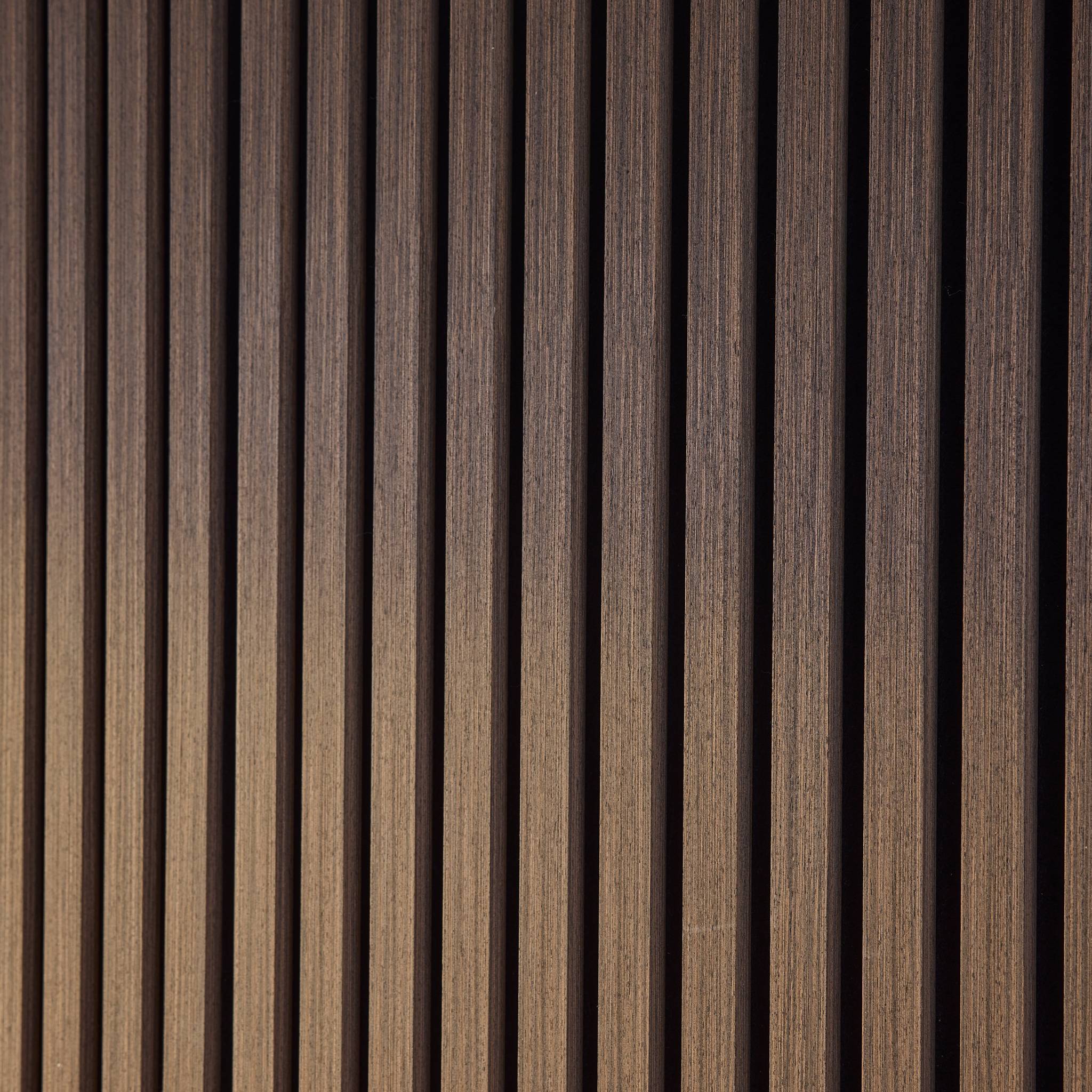 sweeek - Set de 4 panneaux muraux acoustiques décoratifs en feutrine et MDF noyer 60x120cm - Kyoto | sweeek - Image 6