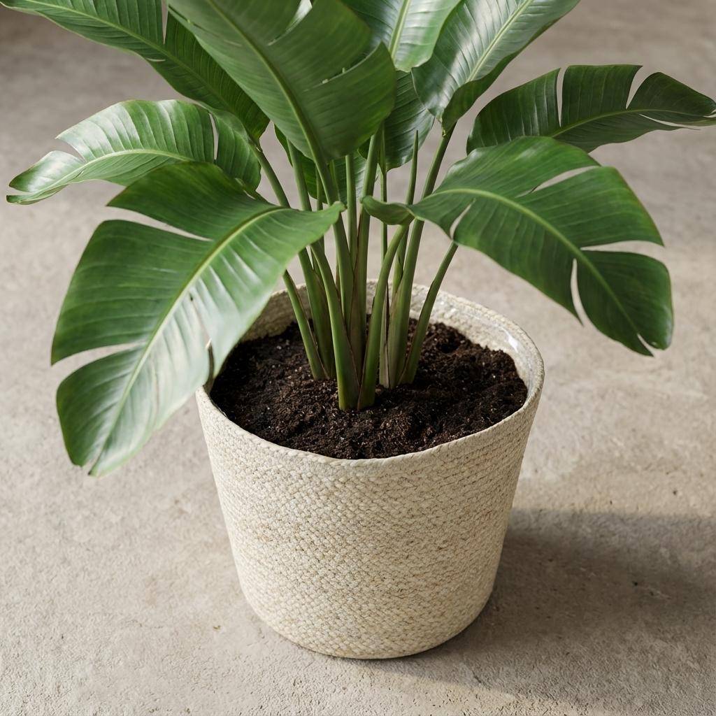 Cache-pot panier tressé - D.22cm x H.19cm - Image 5