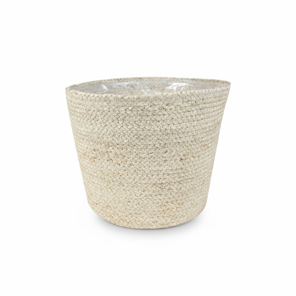 Cache-pot panier tressé - D.22cm x H.19cm