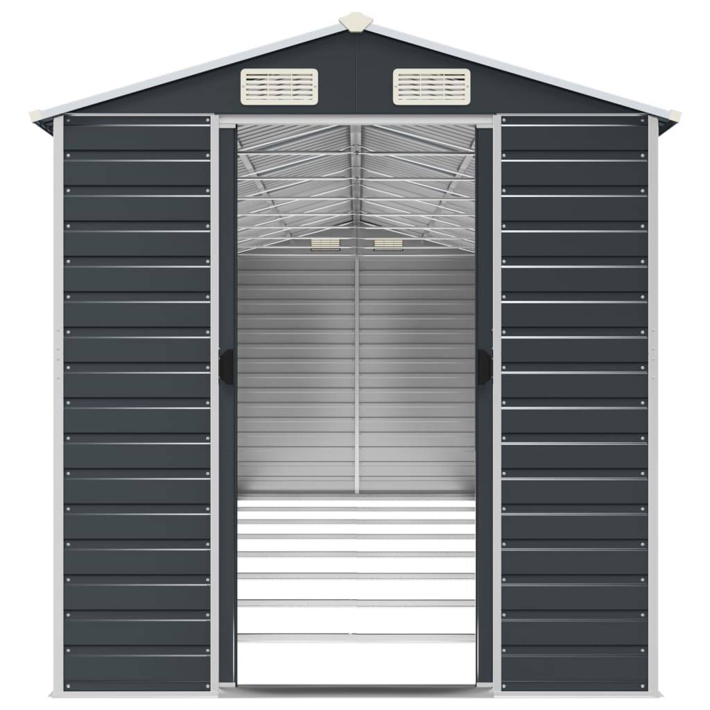 Vidaxl - Abri de jardin anthracite 191x725x198 cm acier galvanisé vidaXL 3188260 - Image 6